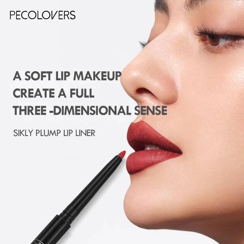 Waterproof Matte Lipliner Pencil 12 Colors Long Lasting