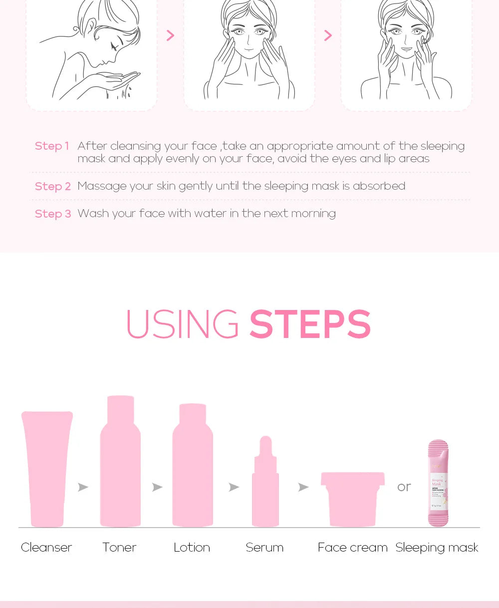 Sakura Moisturizing Sleeping Masks 100 units