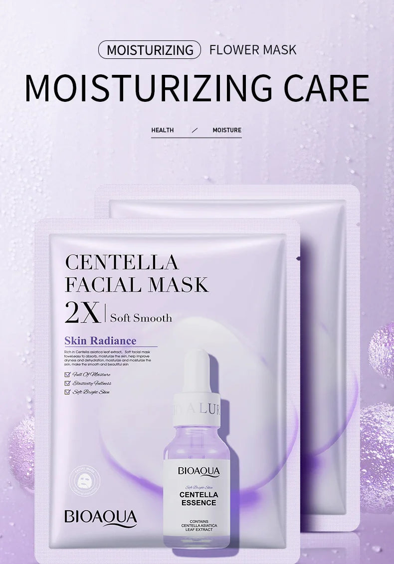 BIOAQUA Centella Collagen and Vitamin C Facial Masks with 20 units