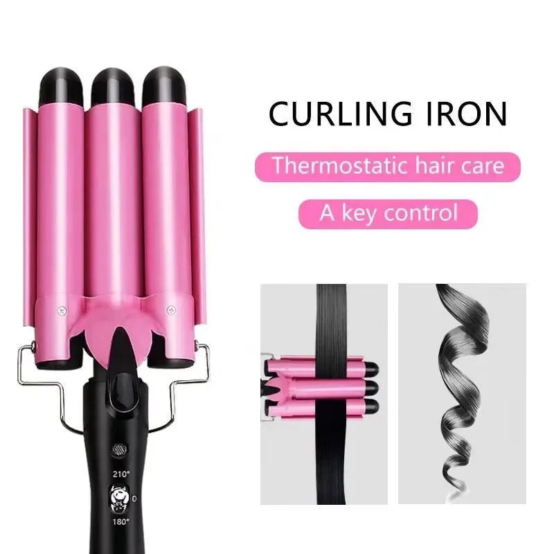 Professional triple curling iron