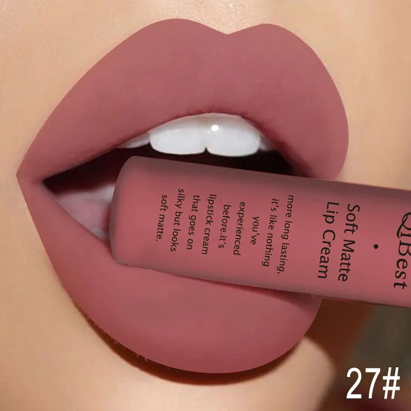 Hot Velvet Matte Nude Lip Gloss – Long-Lasting & Waterproof