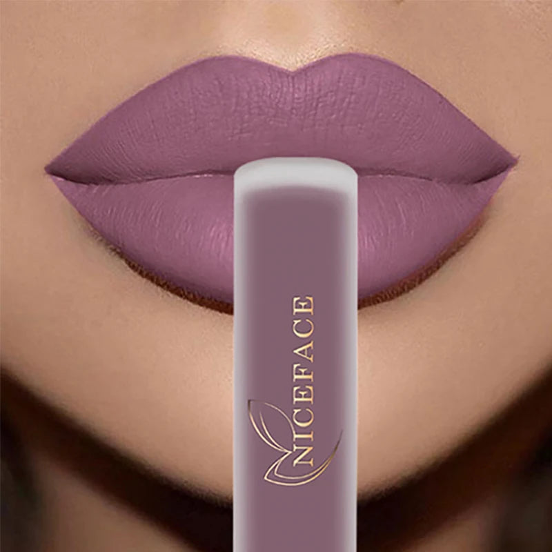 NICEFACE Hot Color Lip Gloss – Waterproof Matte & Long-Lasting