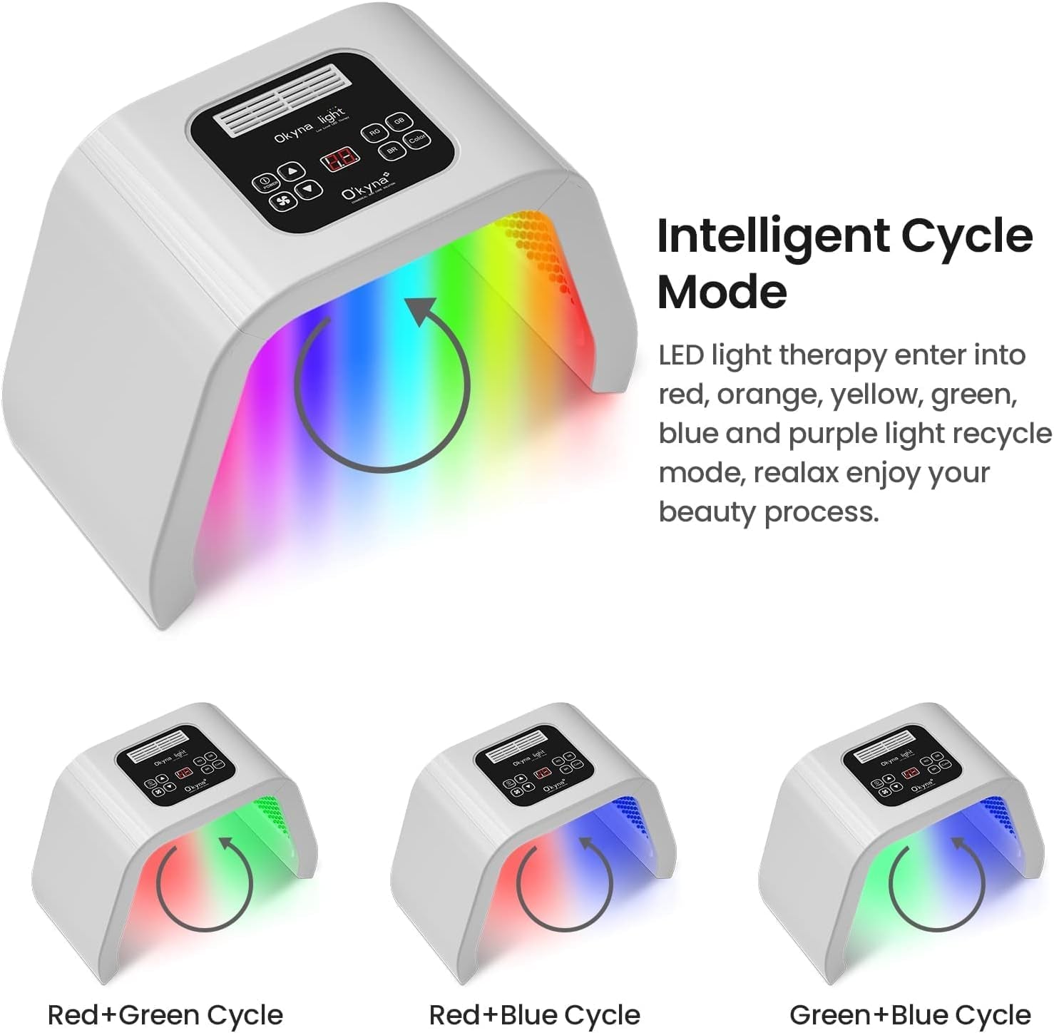 LED Light Therapy 7 in 1 Red Light Therapy Device for Face Skin Professional Photon SPA Beauty Salon Beauty Equipment