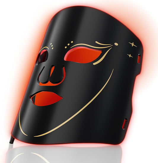 Red Light Mask, Led Mask Light for Face & Neck, Near-Infrared 850Nm & 630Nm Red Therapy Device for Face, Portable & Rechargeable Skincare Tool