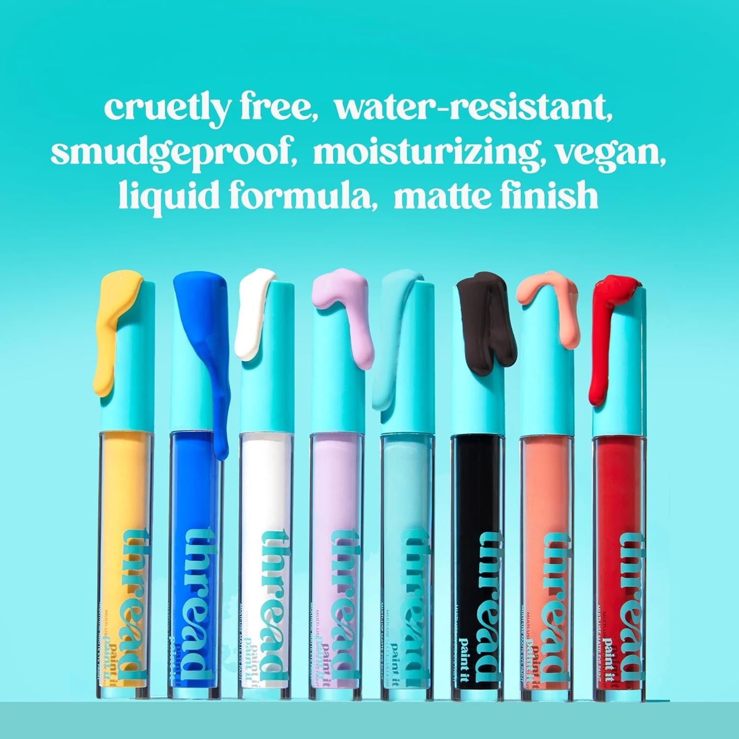 Beauty Paint It Vegan Liquid Eye Color, Moisturizing, Long-Lasting Formula with Matte Finish, Mellow Yellow - Pastel