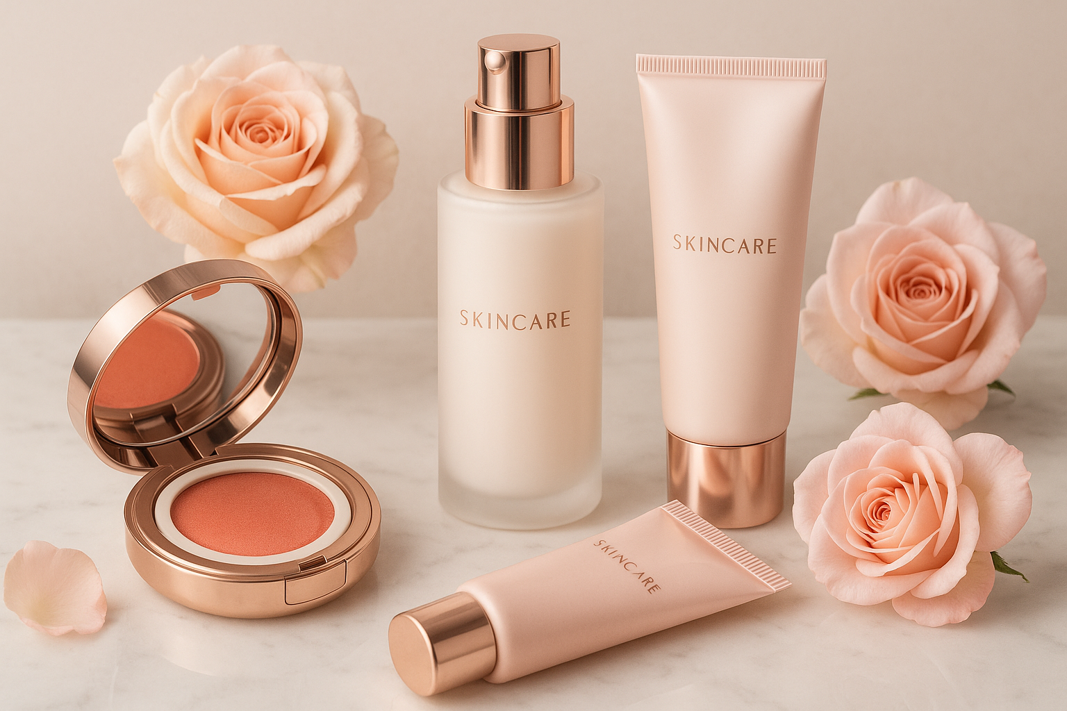 Create a banner for like cosmetics, skin care, Cushion Cream Blush