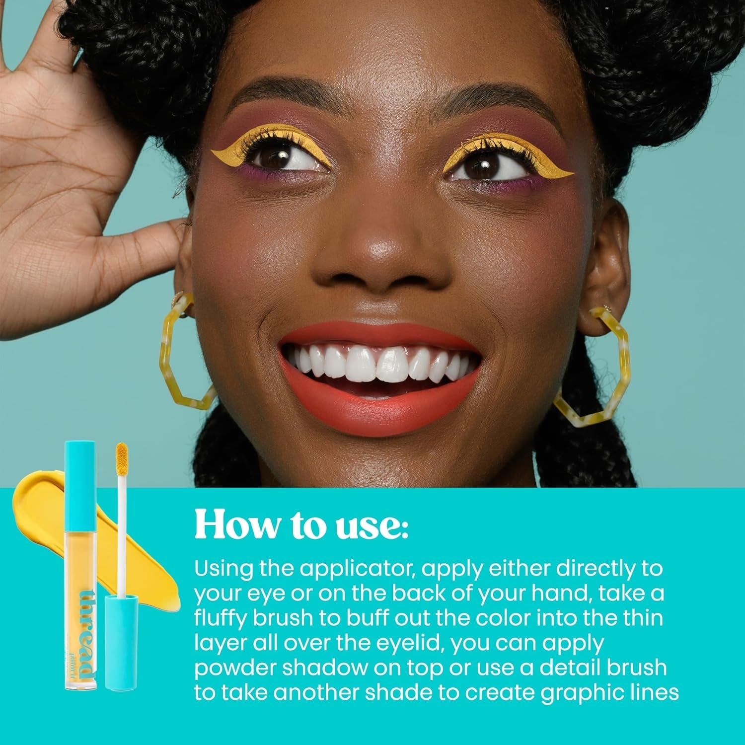 Beauty Paint It Vegan Liquid Eye Color, Moisturizing, Long-Lasting Formula with Matte Finish, Mellow Yellow - Pastel