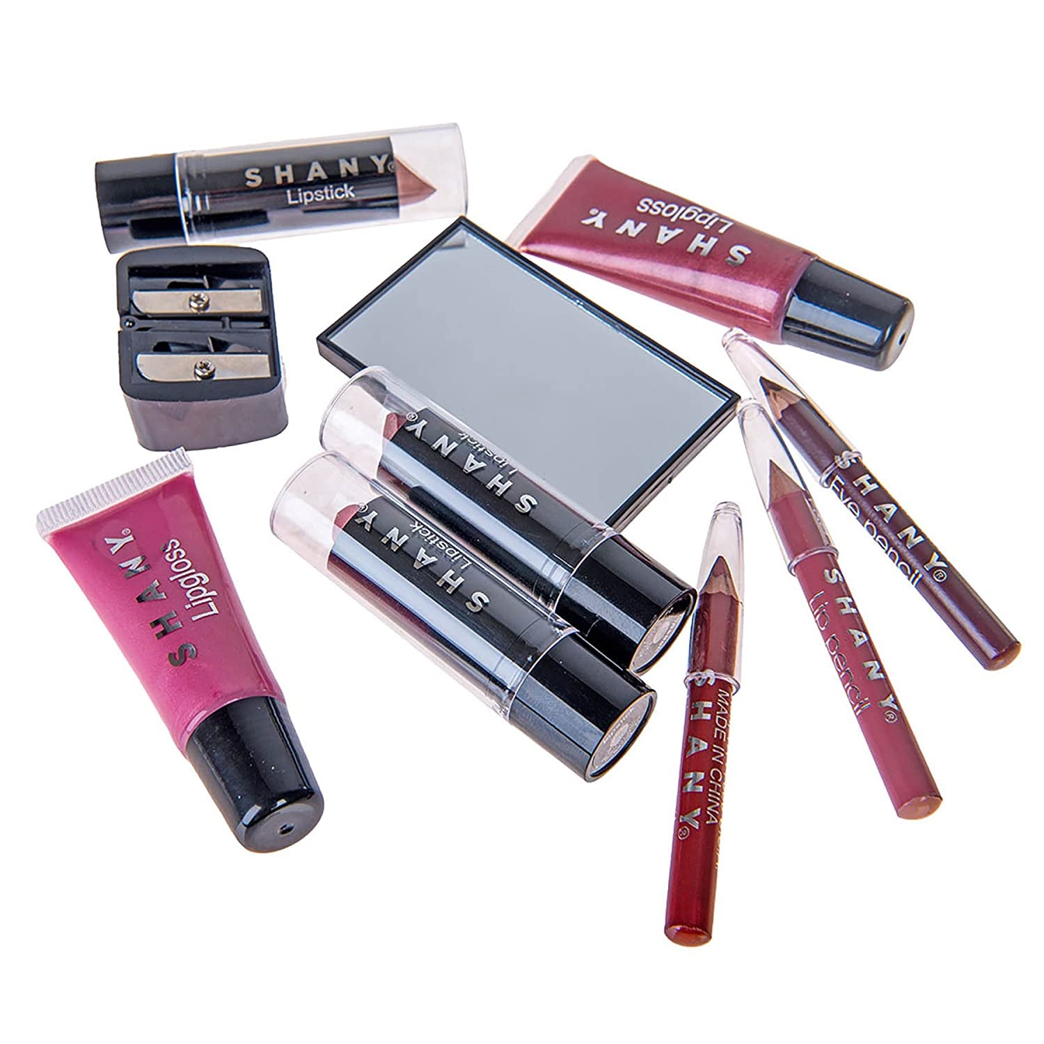 Carry All Trunk Makeup Train Case with Re-Usable Aluminum Beauty Storage Organizer Case. Make up Set with Eye Palettes, Blushes,Face Powders, Manicure, Pedicure and Cosmetics Brushes.